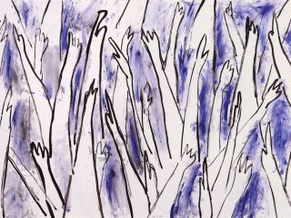 Untitled - acrylic and ink on paper, 70x100cm, 2001